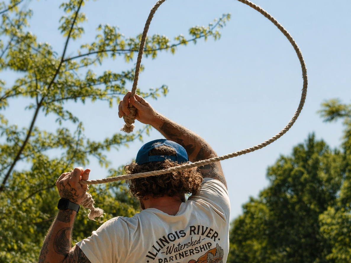 12mm River flow rope in use.