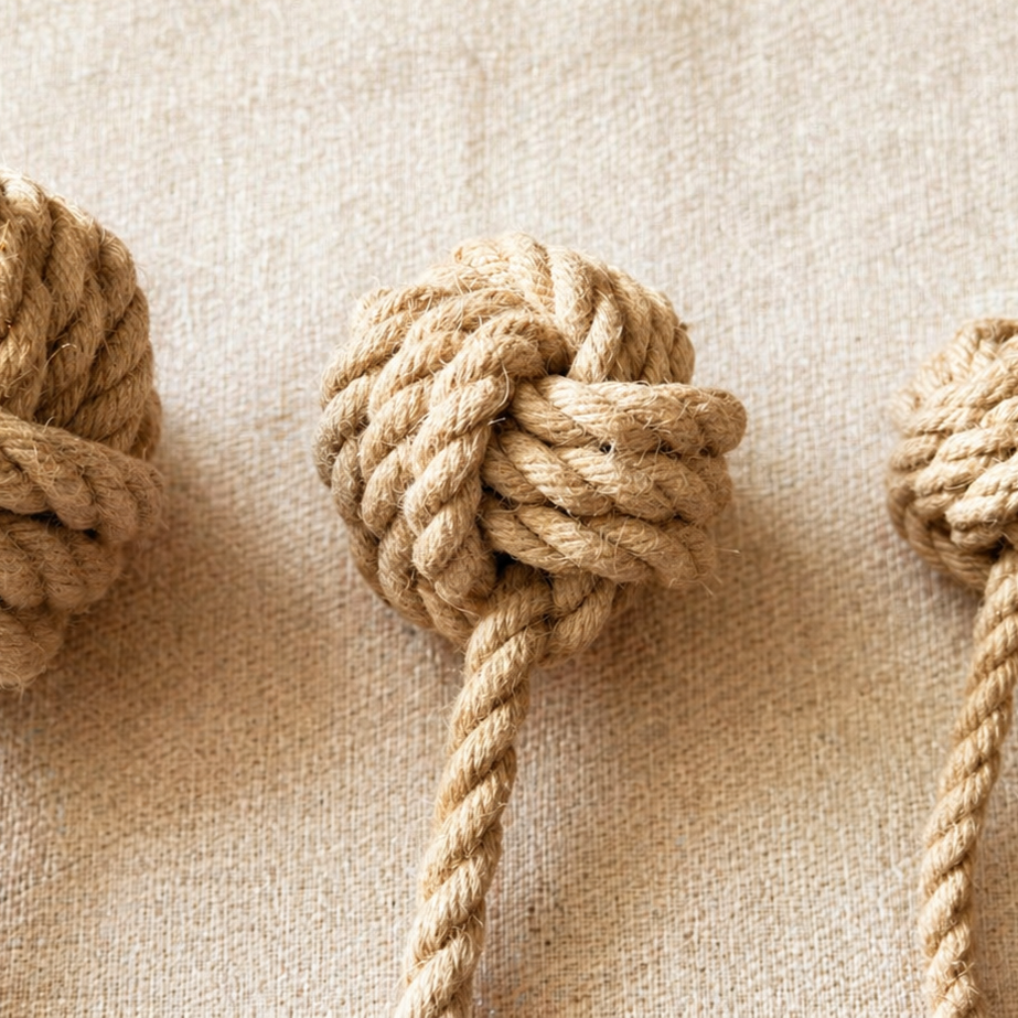 EcoLSD 16mm hemp flow mace Knot and handle detail